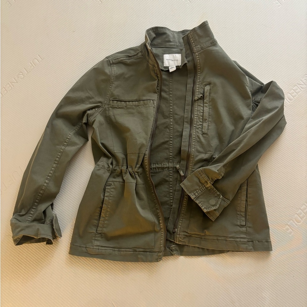Daily Ritual Khaki Utility Jacket